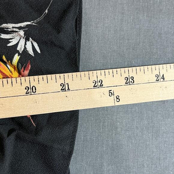 1. State Tabea Top Womens Large Black Floral Spaghetti Strap Ruffle Hem Boho NEW - Picture 8 of 9